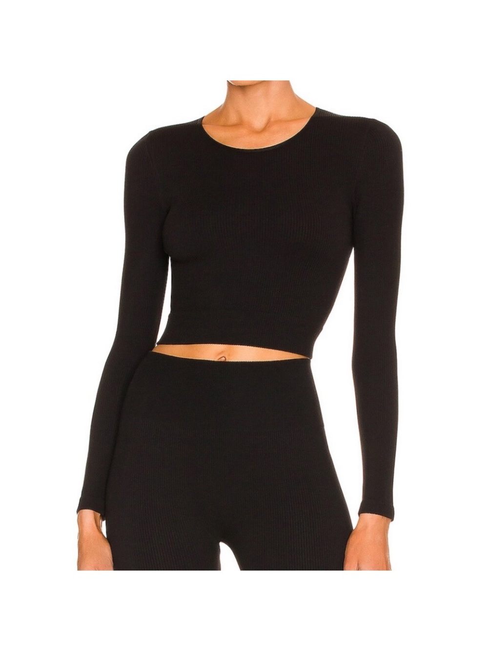 NEW Commando Studio Rib Long Sleeve Crop Top SDR201 Sz M/L